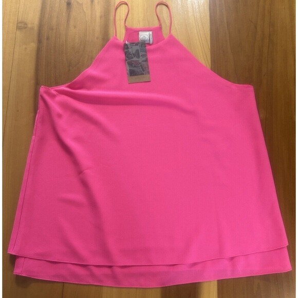 Paper Crane Women’s Tank Top. Large. Hot Pink. Racerback. Spaghetti Straps. NWT - Picture 1 of 11